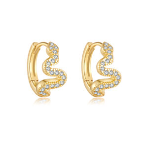 925 Sterling Silver Gold - Plated Snake-MME1260