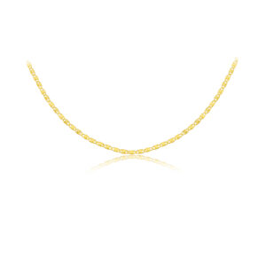 925 Silver Textured Link Chain Necklace-MMN296