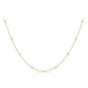925 Silver Gold-Plated Paperclip Link Chain Necklace-MMN687