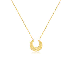 925 Silver Horseshoe Pendant Necklace-MMN415