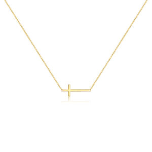 925 Silver Minimalist Cross Pendant Necklace-MMN355
