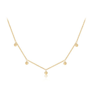 925 Silver Gold-Plated Paperclip Link Chain Necklace-MMN685