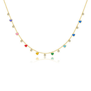 925 Silver Black Bead Tassel Necklace-MMN381