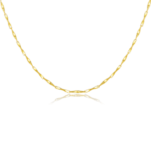 925 Silver Gold-Plated Chain Necklace-MMN540