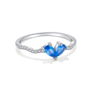 925 Silver Blue Dolphin Ring-MMR494