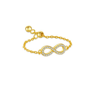 925 Sterling Silver Infinity Symbol CZ Bracelet-MMR337