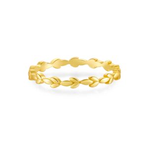 925 Silver Gold-Plated Twist Ring-MMR224