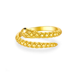 925 Silver Gold-Plated Snake Ring-MMR001