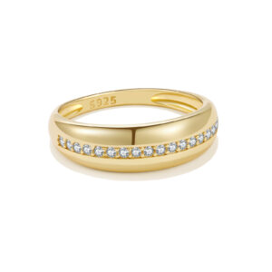 925 Silver Diamond Half-Band Ring-MMR499