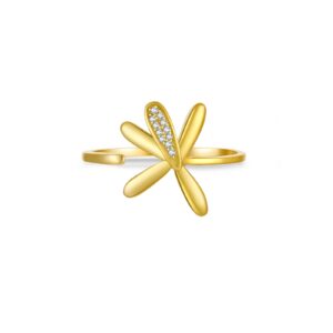 925 Silver Dragonfly Diamond Accent Ring-MMR287