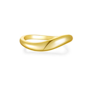 925 Silver Gold-Plated Twisted Smooth Band Ring-MMR301