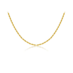 925 Silver Gold-Plated Twisted Rope Chain Necklace-MMN132