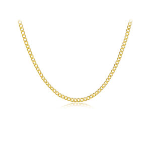 925 Silver Gold-Plated 5mm Link Chain Necklace-MMN124