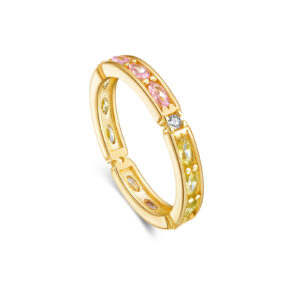 925 Silver Multi-Color Gem Ring-MMR483