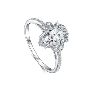 925 Silver Diamond Cluster Ring-MMR486
