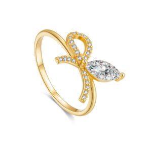 925 Silver Marquise Diamond X Ring-MMR489