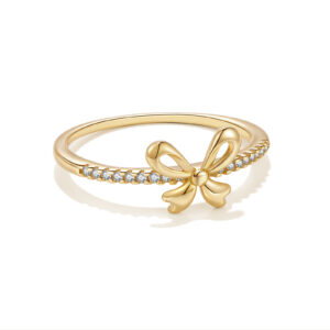 925 Silver Bow Diamond Band-MMR495