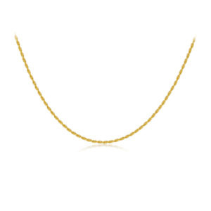 925 Silver Gold-Plated 1.2mm Rope Chain Necklace-MMN86