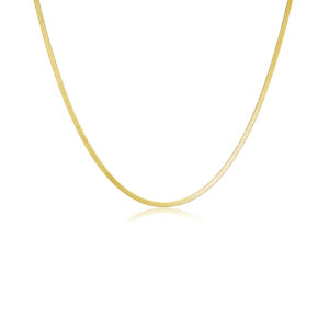 925 Silver Gold-Plated 3mm Snake Chain Necklace-MMN85