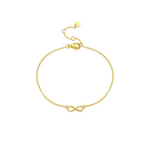 925 Silver Mobius Bracelet, Size 15+3cm, Charm 11mm-MMB45