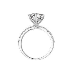 925 Silver Women Moissanite Ring Jewelry Round 10.6mm 3CT D Color VVS1-MS011