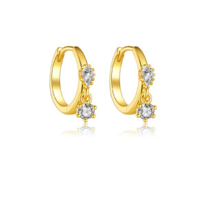 925 Silver (White/Blue/Pink)Gold Multi-Stone Flower Minimalist Studs MME500